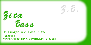 zita bass business card